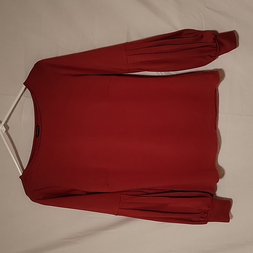 Ann Taylor Brick Red Long sleeves top